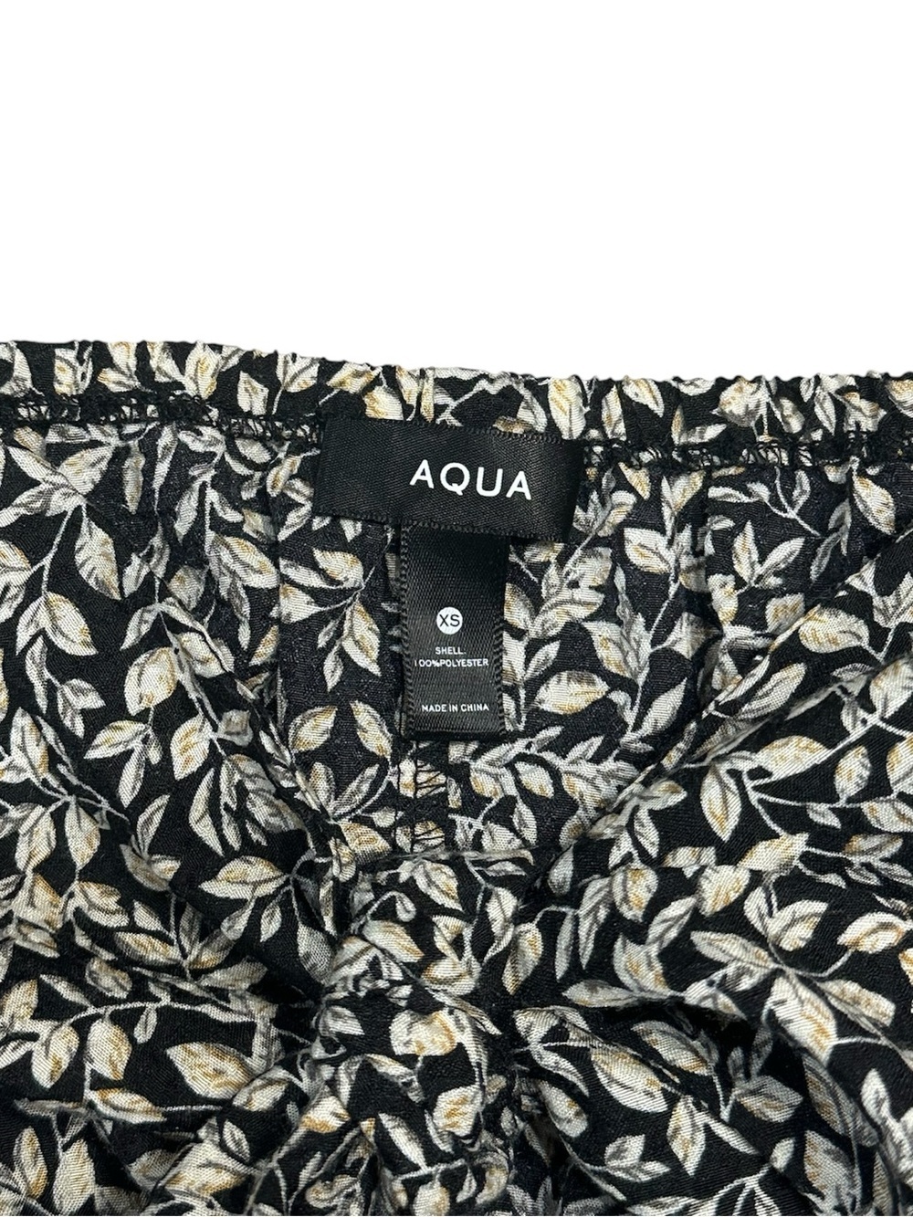 Midi Dress AQUA Black Floral Leaf Flowy XS Bloomingdale’s - Picture 14 of 14